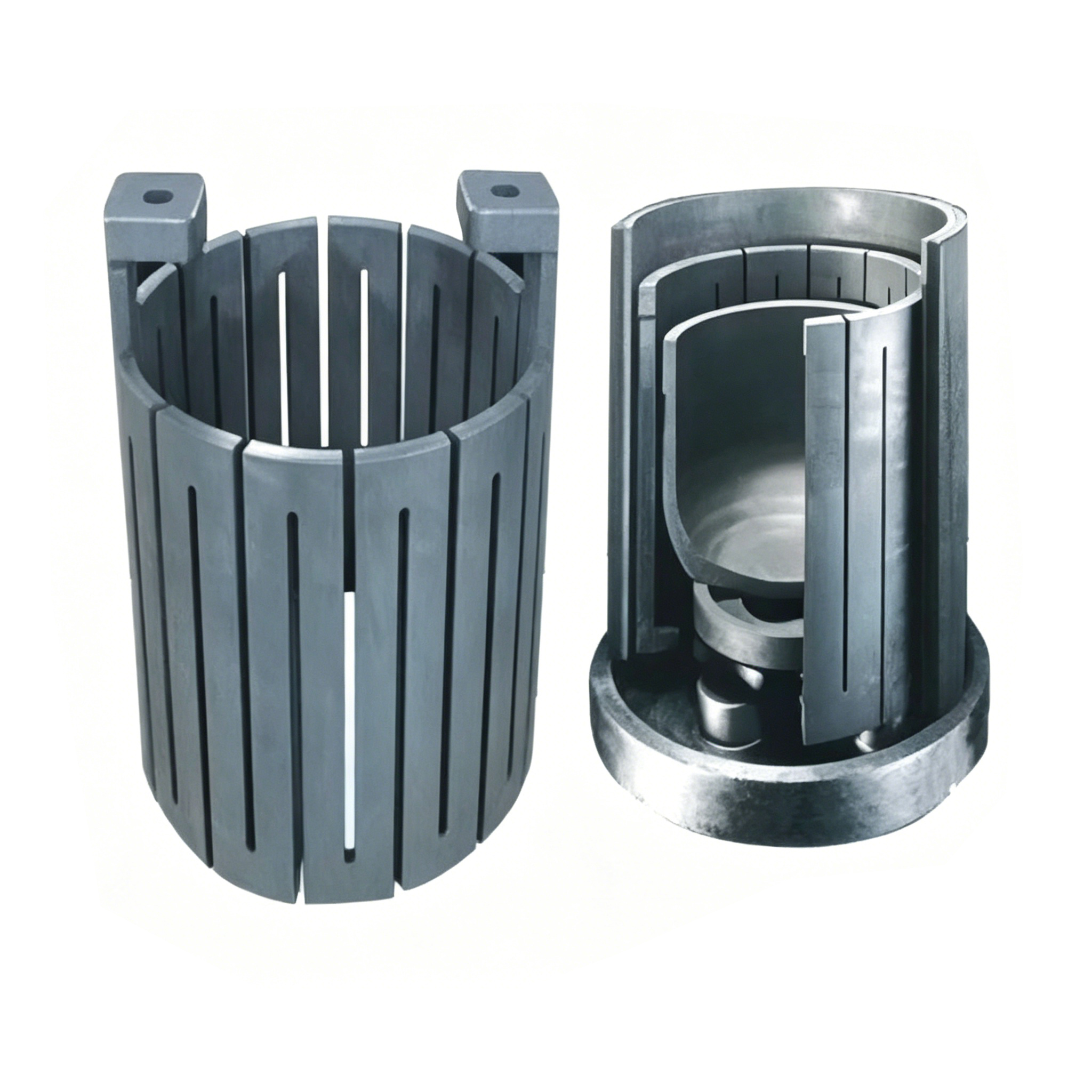 Corte del conjunto del calentador de grafito con crisol para horno de sinterizaci&oacute;n