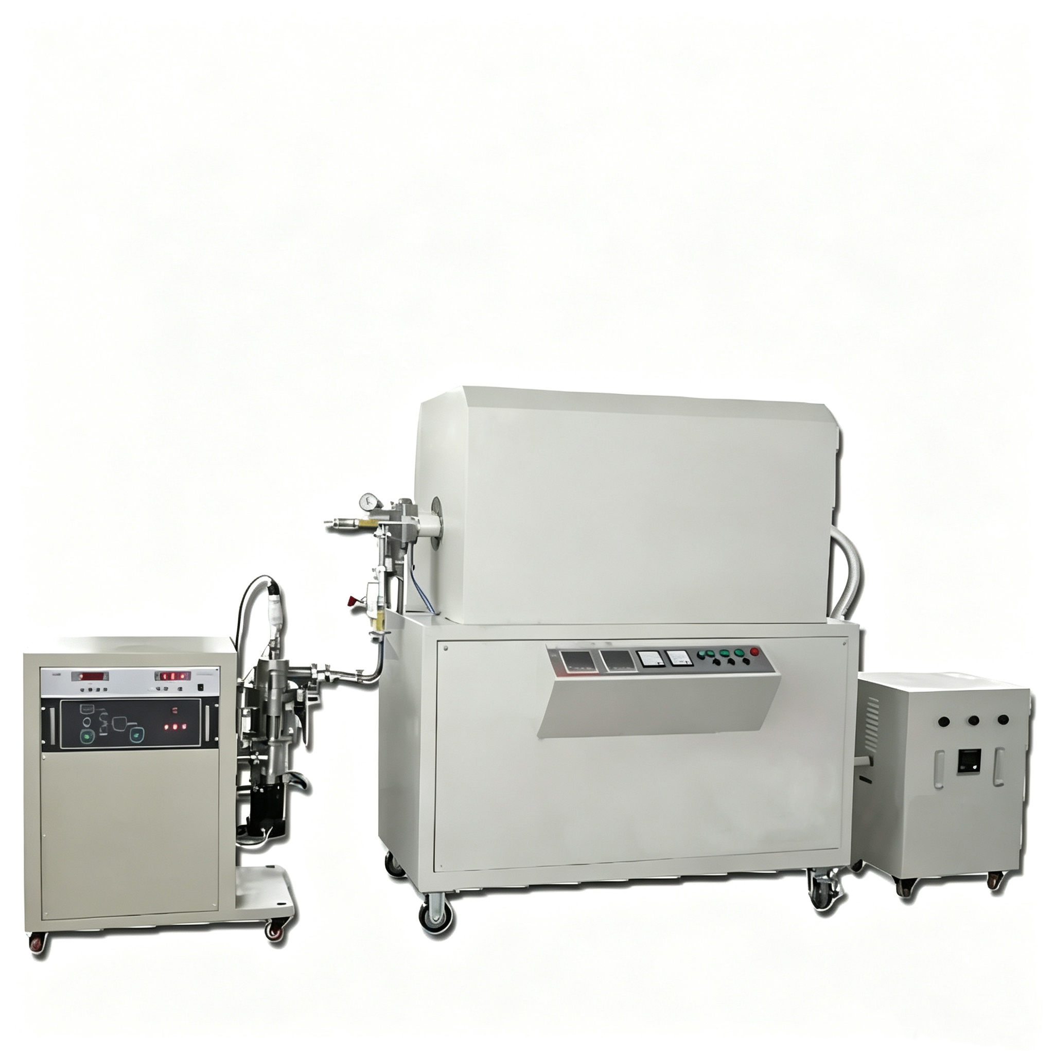 Horno experimental CVD de vac&iacute;o peque&ntilde;o de laboratorio compacto con soporte de sustrato de placa de grafito ranurado para uso en investigaci&oacute;n y desarrollo