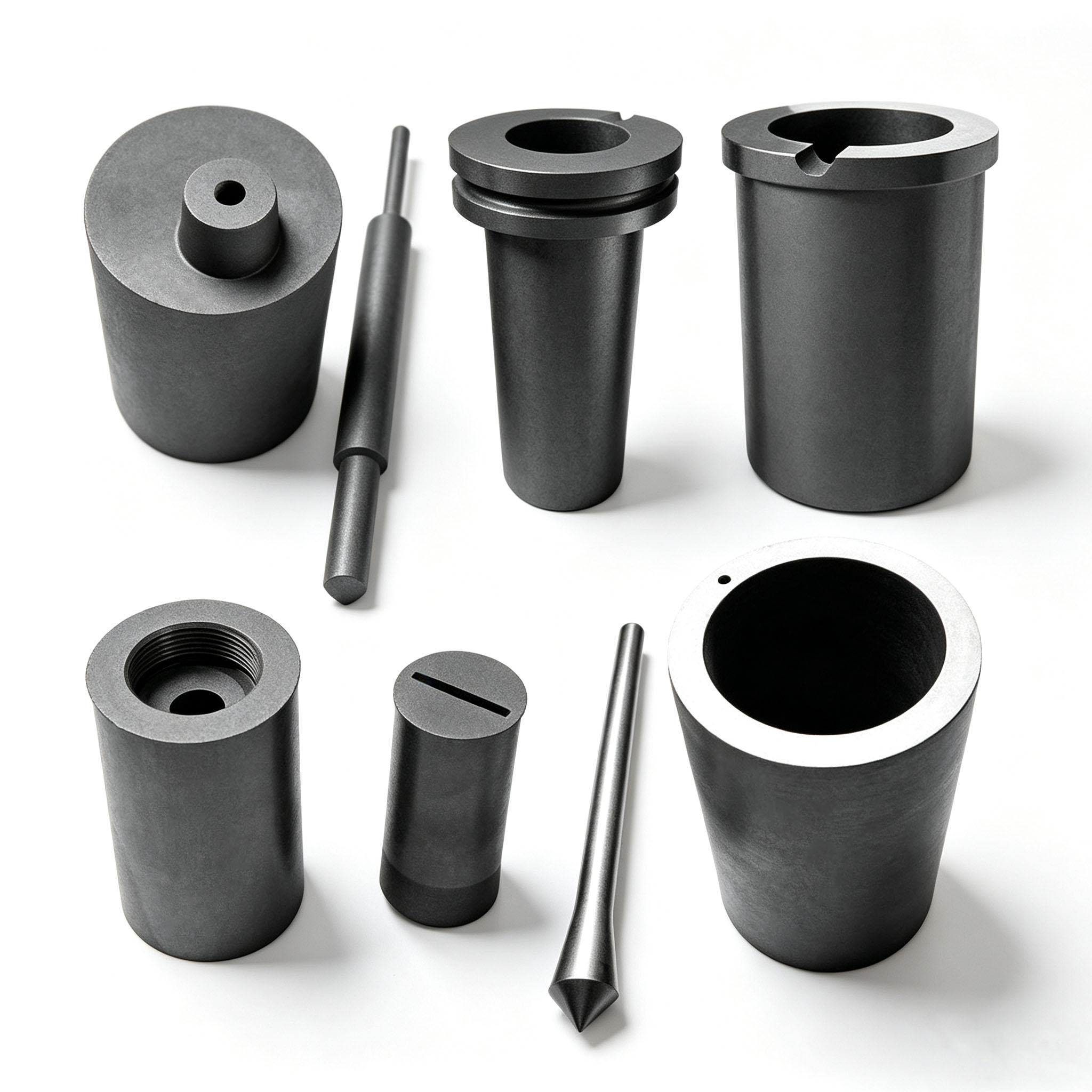 Crisol de grafito con orificio excéntrico | Diseñado específicamente para fundición a presión al vacío de oro, plata y platino | Nuevo material de Jiangxi Ningheda