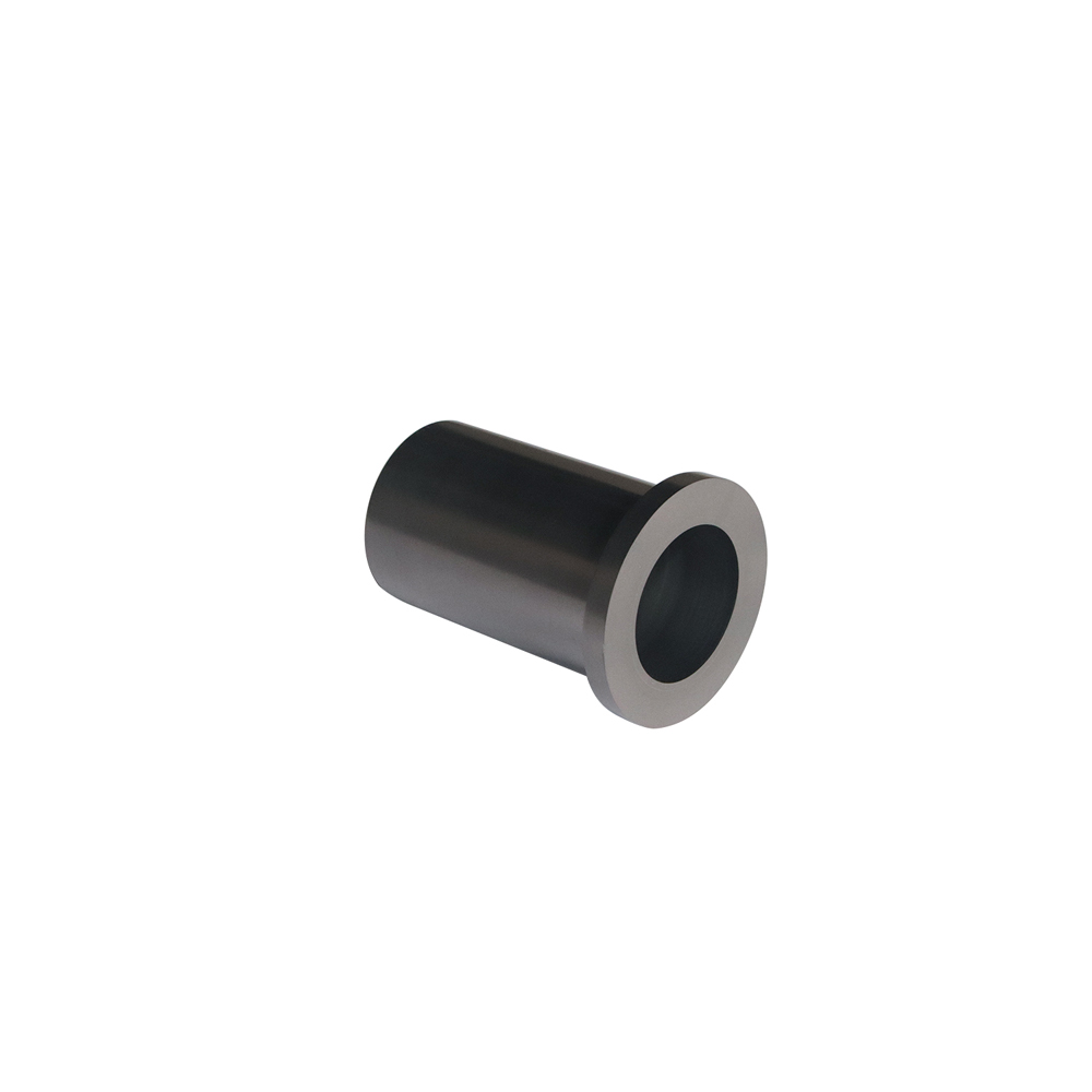 Vista lateral del crisol de grafito de un solo anillo que muestra un dise&ntilde;o de cuerpo cil&iacute;ndrico y fondo plano para la fundici&oacute;n de oro en horno de inducci&oacute;n
