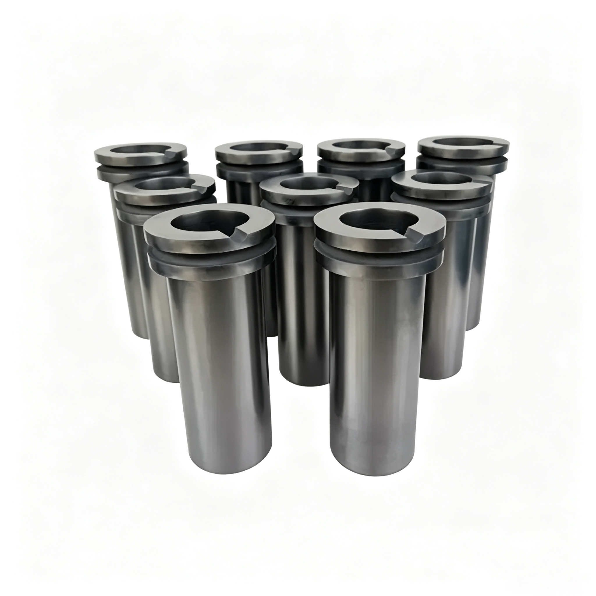 Set de crisol de grafito de doble anillo de alta pureza para fundir oro plata, 8 piezas de diferentes tama&ntilde;os, fabricado por Ninghenda Carbon