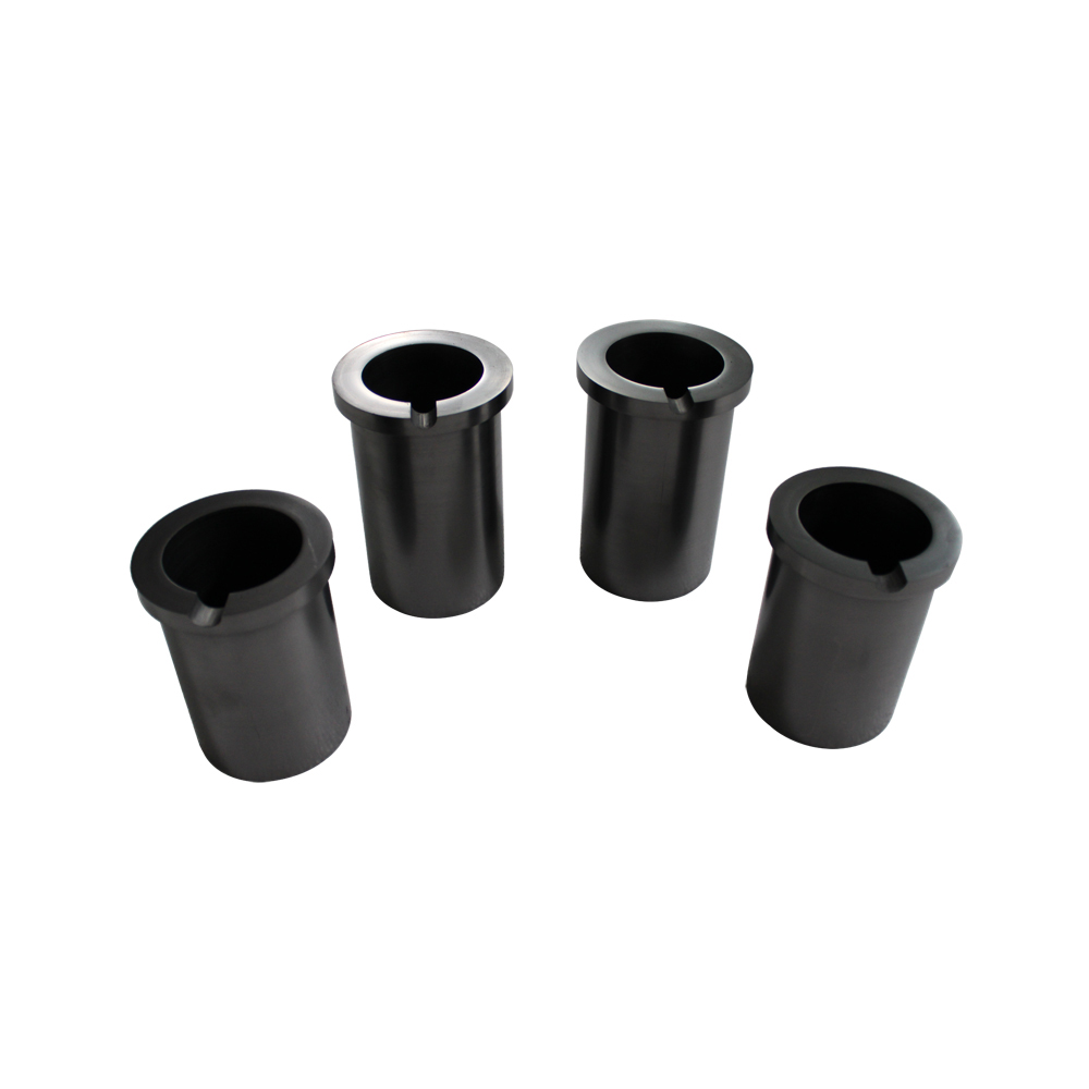 Crisoles de grafito de un solo anillo, color negro brillante, 4 piezas, en varios tama&ntilde;os, para fundici&oacute;n de metales en laboratorio y refinaci&oacute;n de joyas