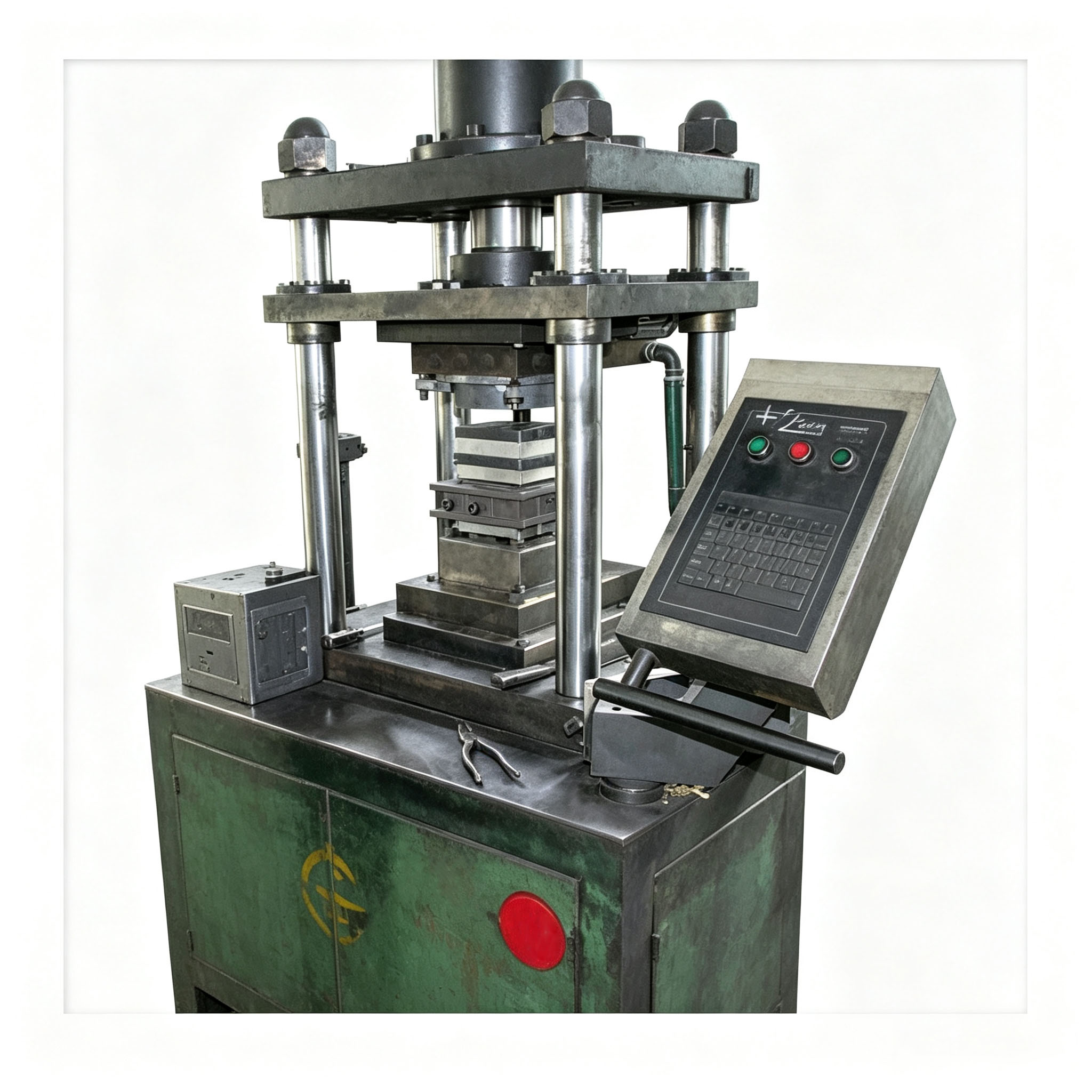 M&aacute;quina de sinterizaci&oacute;n hidr&aacute;ulica de prensa en caliente de cuatro columnas, equipo de horno industrial que utiliza molde de grafito para formar segmentos de diamante para corte de piedra