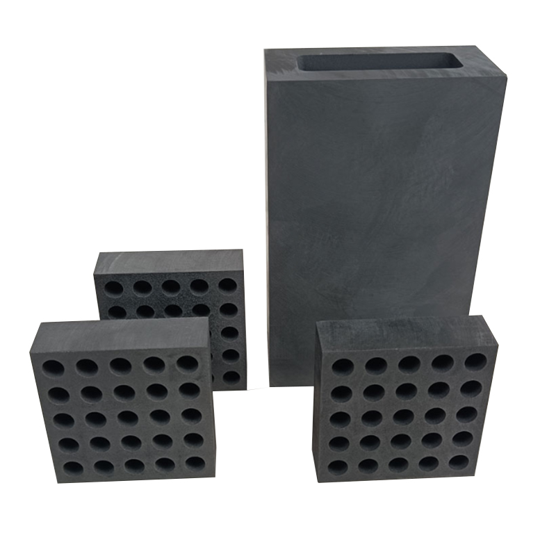 Moldes de sinterizaci&oacute;n de grafito de m&uacute;ltiples cavidades cuadrados de varios tama&ntilde;os y bloque calefactor de grafito de ranura larga, matriz de grafito de alta pureza para la producci&oacute;n en masa de diferentes segmentos de diamante