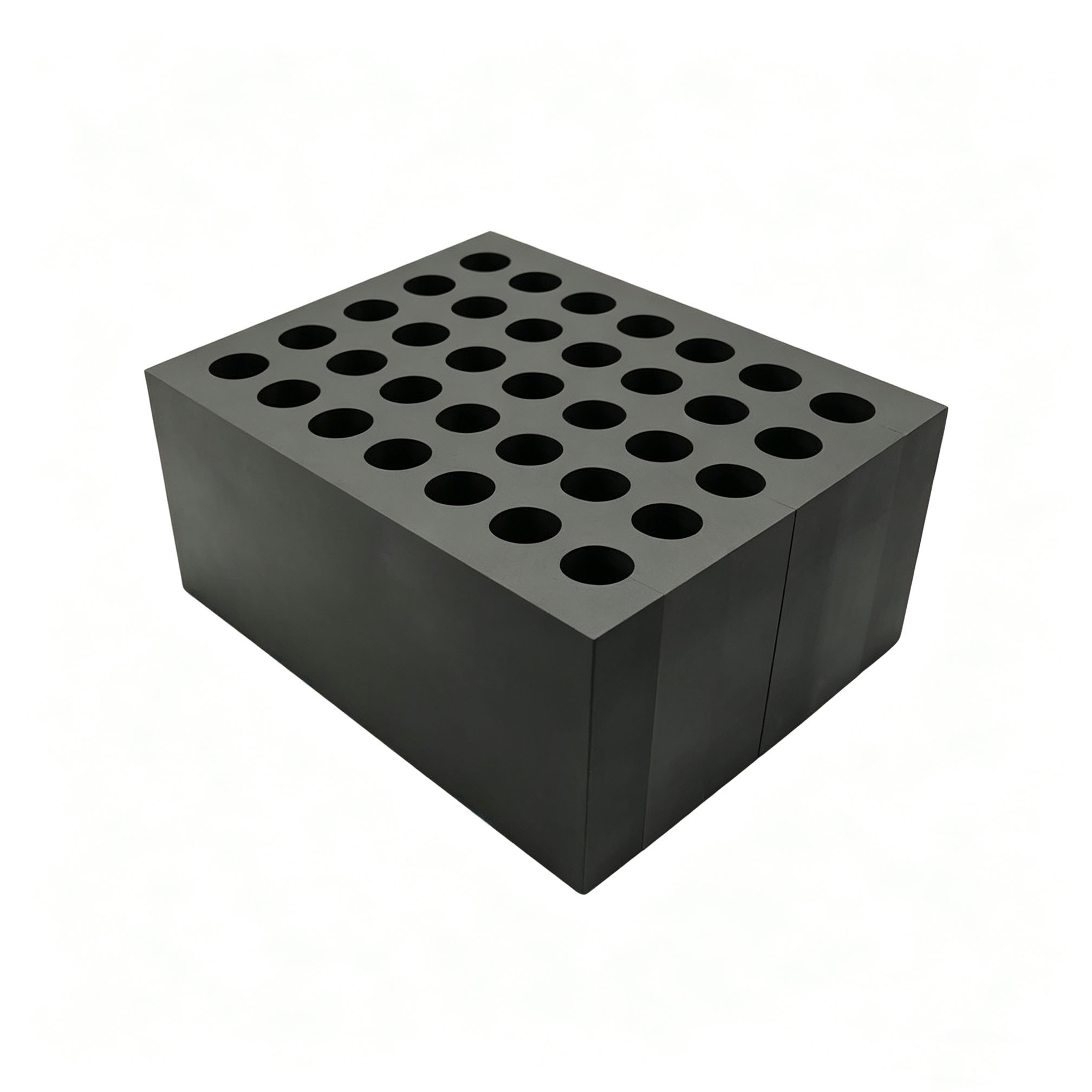 Bloque de molde de sinterizaci&oacute;n de grafito de orificio redondo de matriz cuadrada, matriz de grafito de cavidad personalizable para segmentos de diamante de m&aacute;rmol y granito