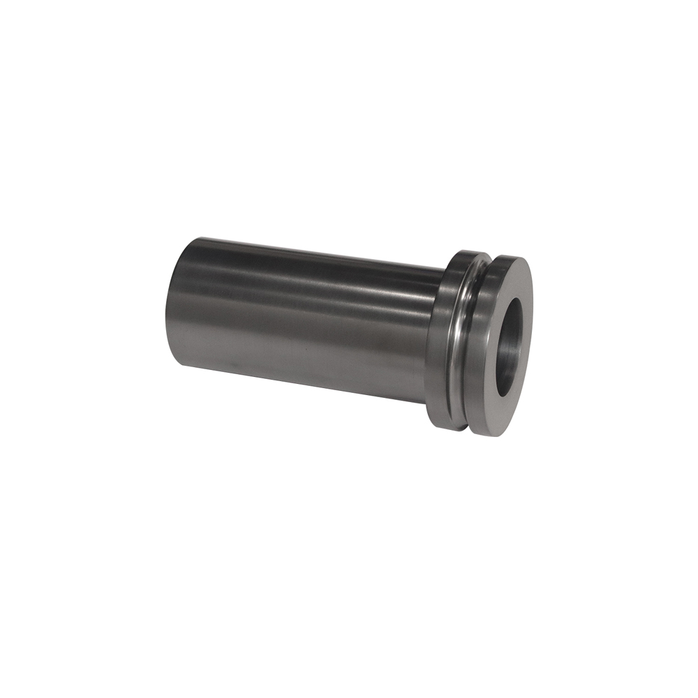Vista lateral horizontal del crisol de grafito de doble anillo, que muestra claramente el anillo de retenci&oacute;n superior y la estructura del anillo de soporte inferior.