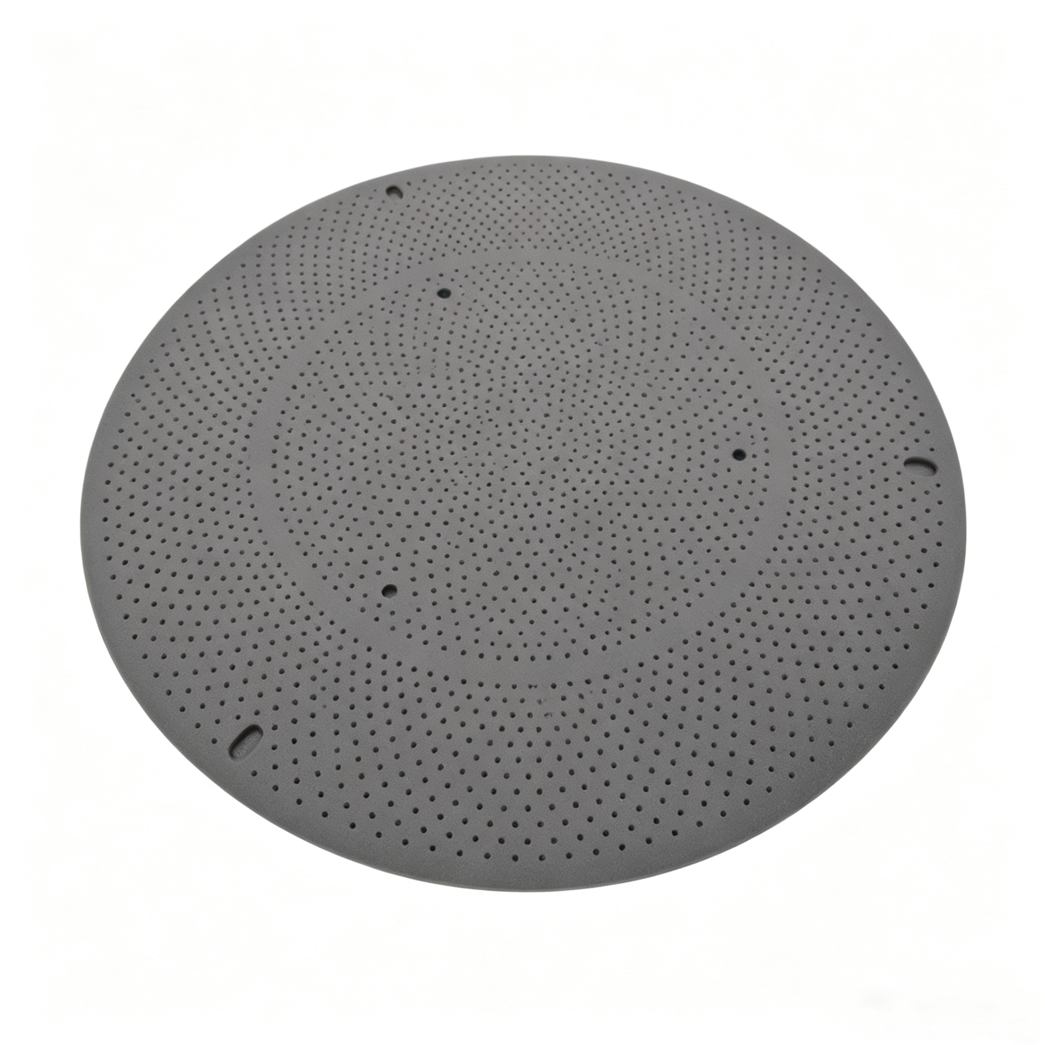 Disco de grafito con ultra microagujeros con posicionamiento de ranura en el borde, placa de filtro de carb&oacute;n poroso de alta precisi&oacute;n para aplicaciones de distribuci&oacute;n fina de gas y filtraci&oacute;n de metal fundido.