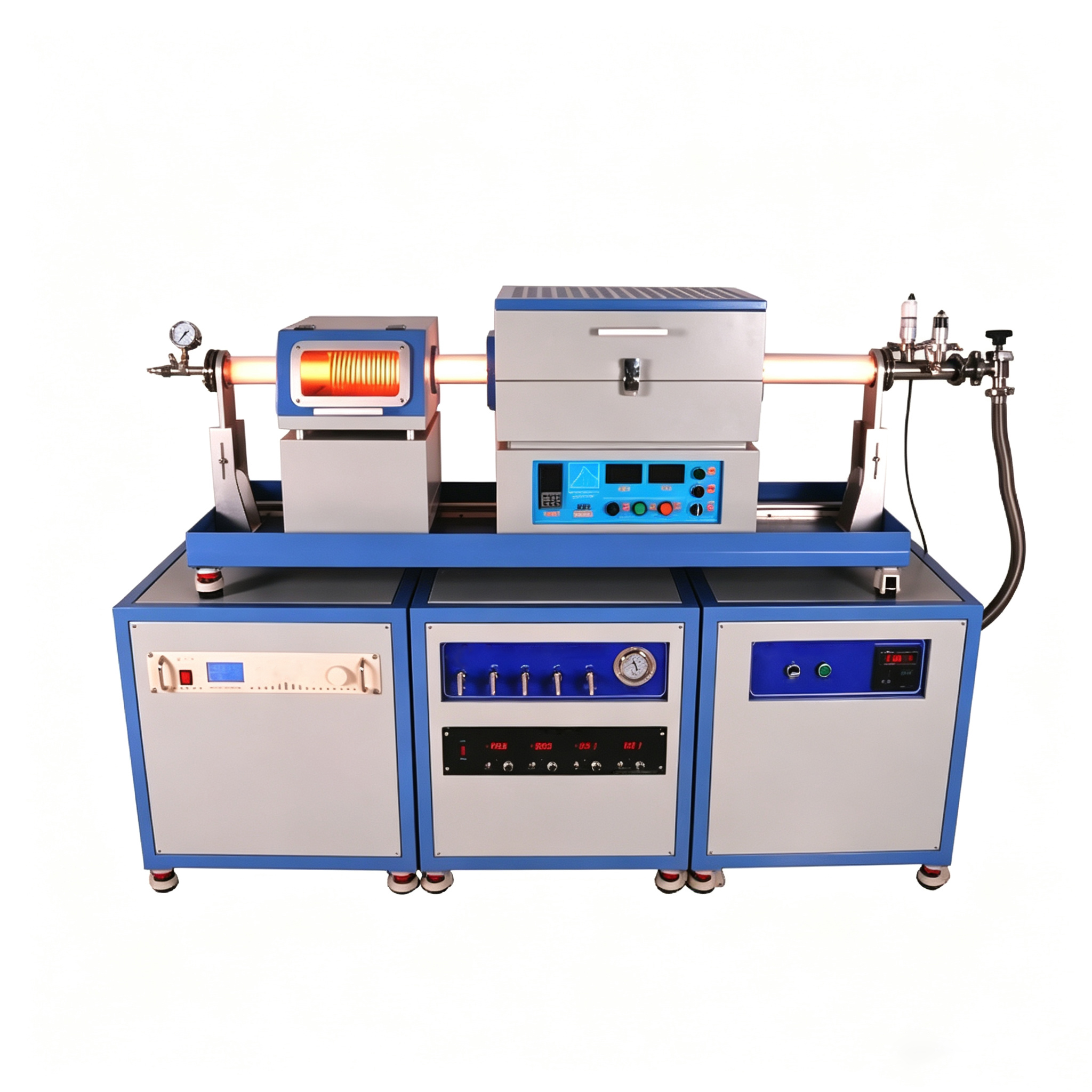 Sistema de horno tubular industrial de deposici&oacute;n de vapor qu&iacute;mico CVD con zona de calentamiento de placa de grafito ranurada para aplicaciones de recubrimiento de pel&iacute;cula delgada - NHD Carbon