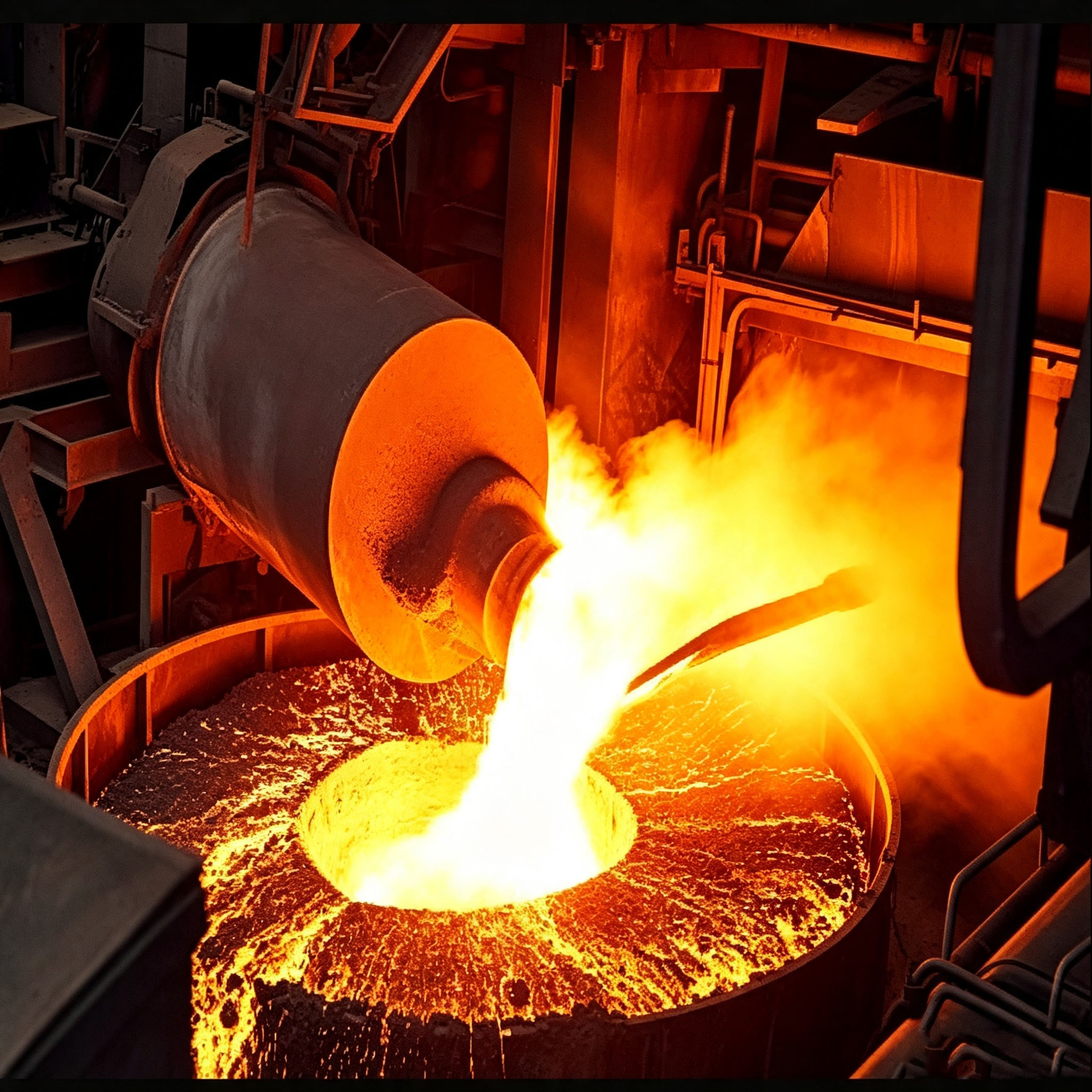 Kit de crisol de grafito resistente a altas temperaturas con varilla agitadora, escena industrial de f&aacute;brica de fundici&oacute;n de metales preciosos, l&iacute;nea de producci&oacute;n de fundici&oacute;n a granel de platino, paladio, oro y plata