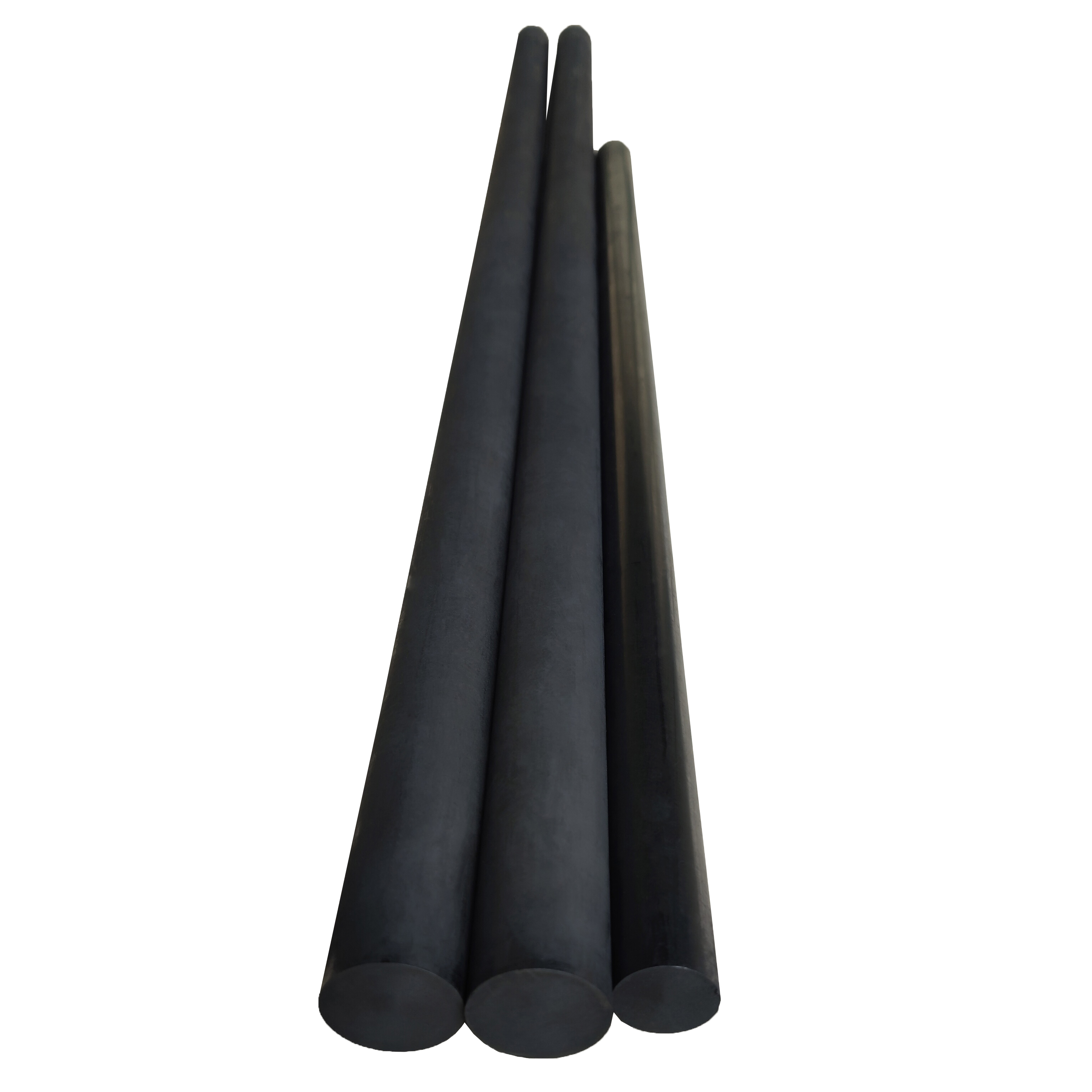 Tres varillas de grafito de gran di&aacute;metro y alta resistencia con pantalla vertical, elementos calefactores de grafito para hornos de alta temperatura, barras de carbono resistentes a los golpes t&eacute;rmicos, material de varilla de grafito metal&uacute;rgico de grado industrial, densidad aparente ≥1,78 g/cm&sup3;